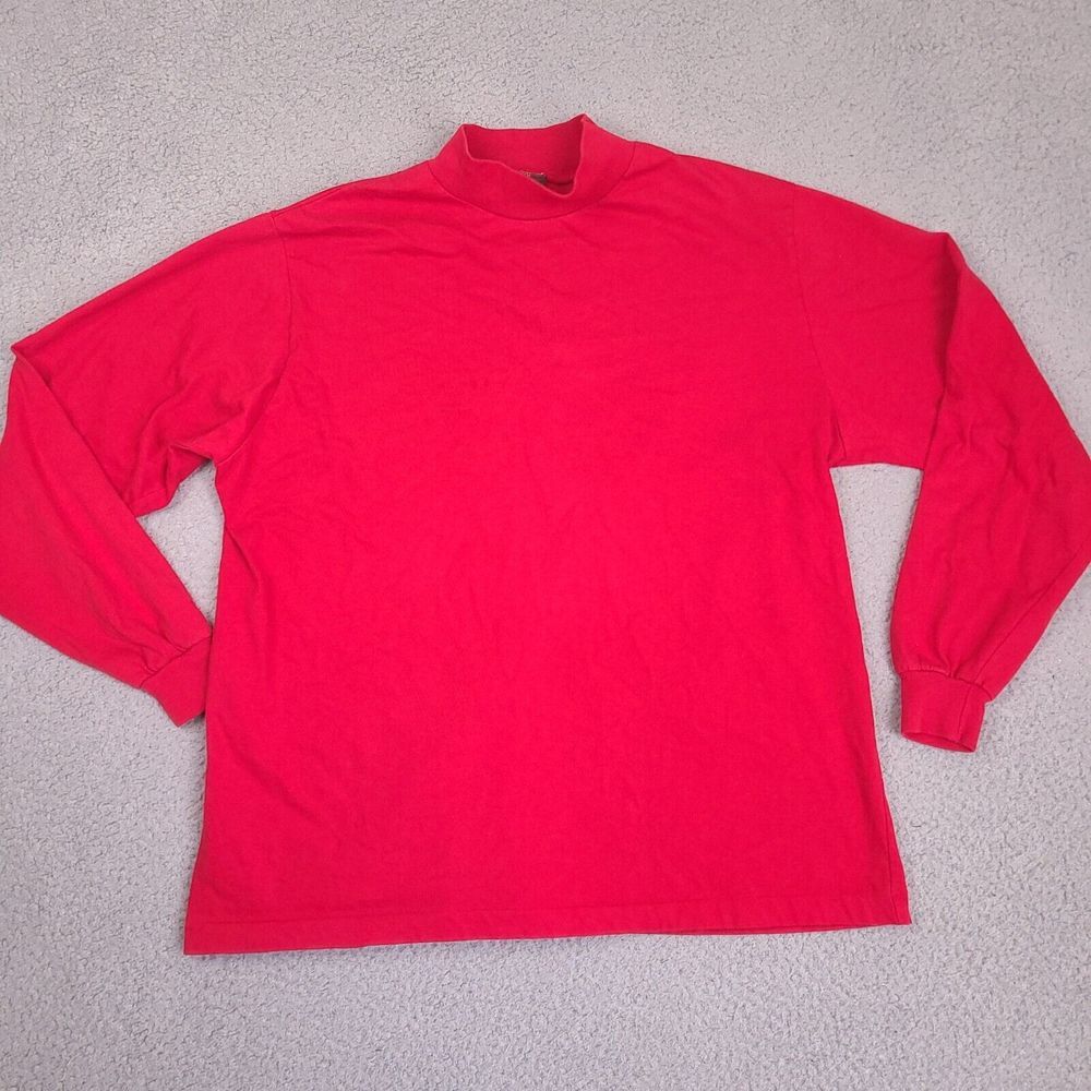Vintage Cross Creek‎ Shirt Men's XL Red Long Sleeve Made in USA Single Stitch